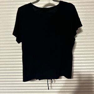 Black tee with corset tie up front medium